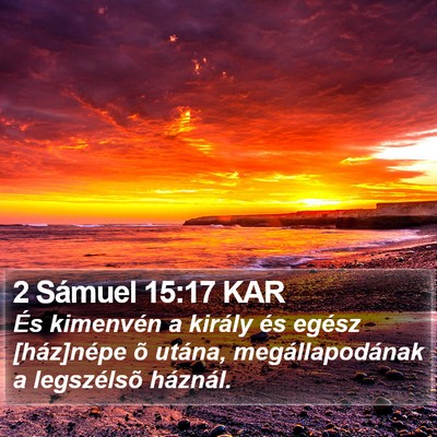 2 Sámuel 15:17 KAR Bible Verse Image