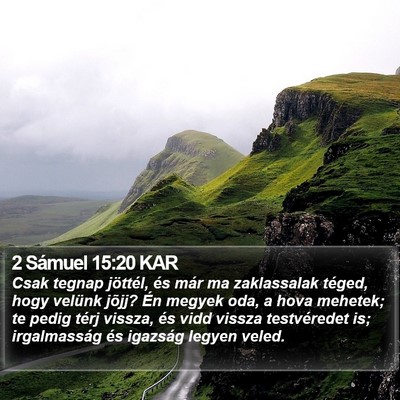 2 Sámuel 15:20 KAR Bible Verse Image