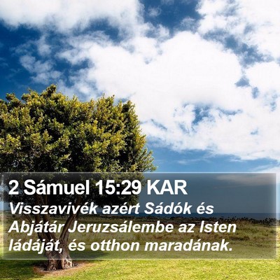 2 Sámuel 15:29 KAR Bible Verse Image