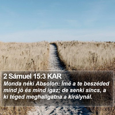 2 Sámuel 15:3 KAR Bible Verse Image