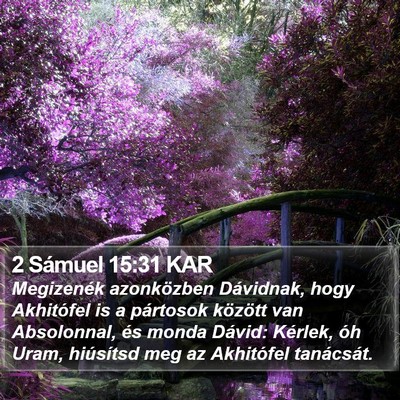 2 Sámuel 15:31 KAR Bible Verse Image