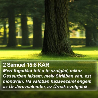 2 Sámuel 15:8 KAR Bible Verse Image