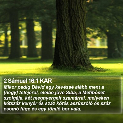 2 Sámuel 16:1 KAR Bible Verse Image