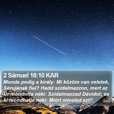 2 Sámuel 16:10 KAR Bible Verse Image
