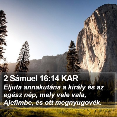 2 Sámuel 16:14 KAR Bible Verse Image