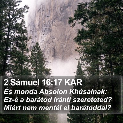 2 Sámuel 16:17 KAR Bible Verse Image