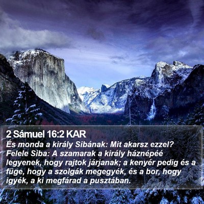 2 Sámuel 16:2 KAR Bible Verse Image