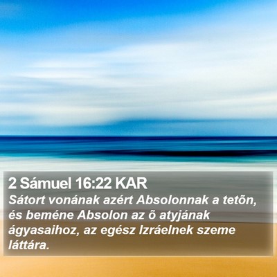 2 Sámuel 16:22 KAR Bible Verse Image