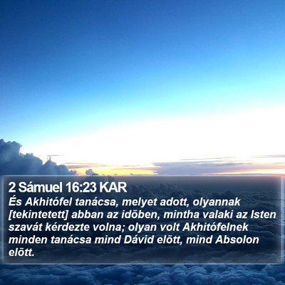 2 Sámuel 16:23 KAR Bible Verse Image
