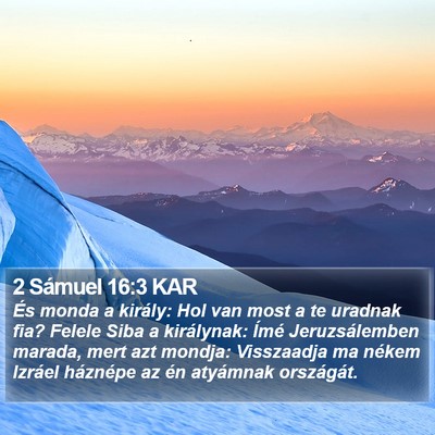 2 Sámuel 16:3 KAR Bible Verse Image