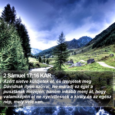2 Sámuel 17:16 KAR Bible Verse Image
