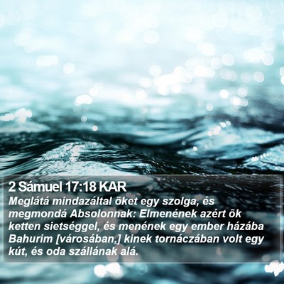 2 Sámuel 17:18 KAR Bible Verse Image