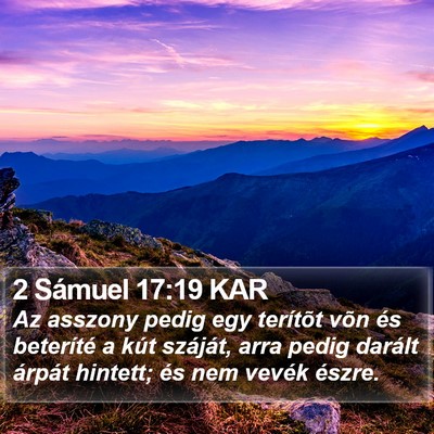 2 Sámuel 17:19 KAR Bible Verse Image