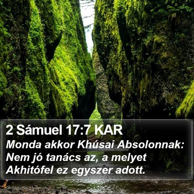2 Sámuel 17:7 KAR Bible Verse Image