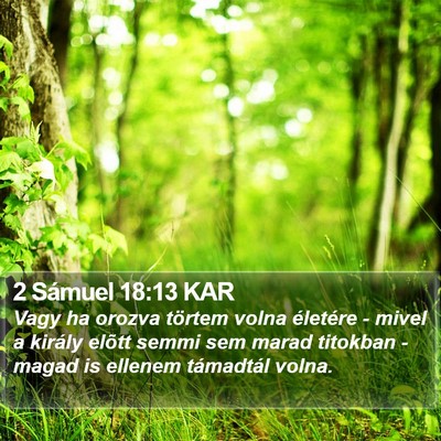 2 Sámuel 18:13 KAR Bible Verse Image