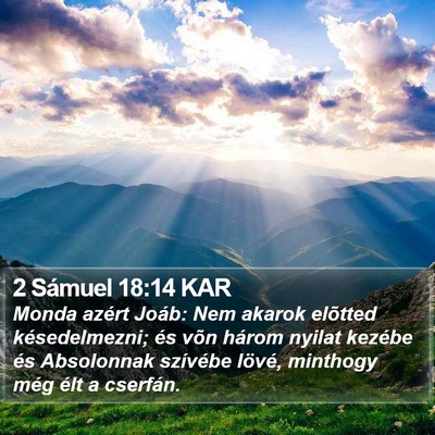 2 Sámuel 18:14 KAR Bible Verse Image