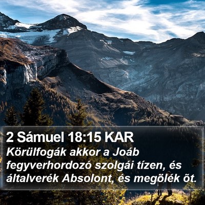 2 Sámuel 18:15 KAR Bible Verse Image