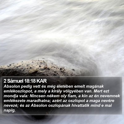 2 Sámuel 18:18 KAR Bible Verse Image
