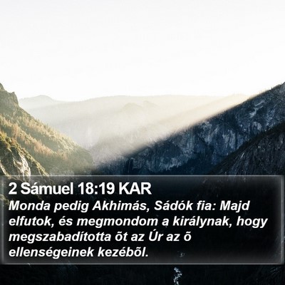 2 Sámuel 18:19 KAR Bible Verse Image