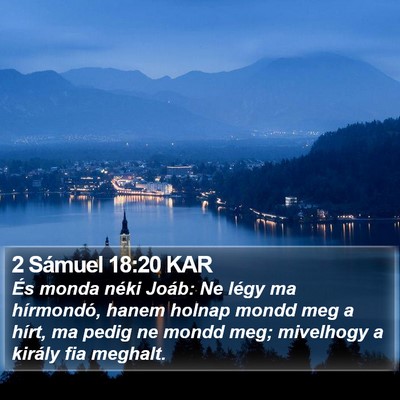 2 Sámuel 18:20 KAR Bible Verse Image