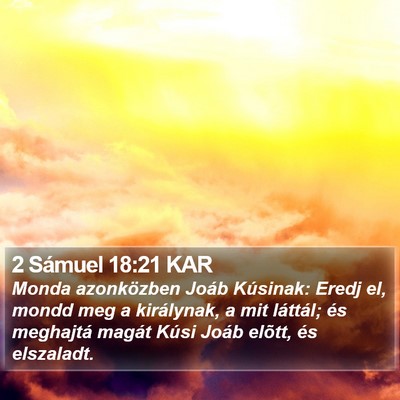 2 Sámuel 18:21 KAR Bible Verse Image