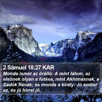 2 Sámuel 18:27 KAR Bible Verse Image