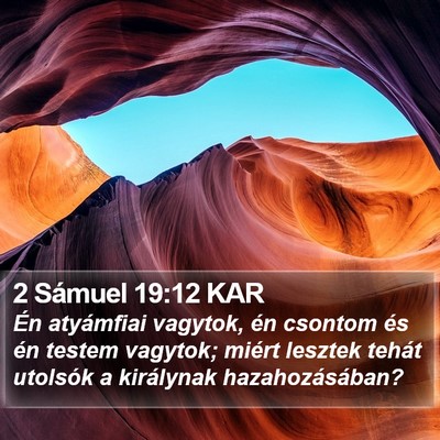 2 Sámuel 19:12 KAR Bible Verse Image