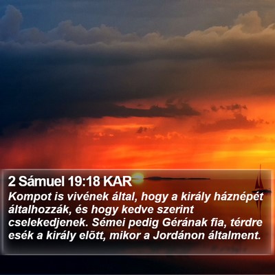 2 Sámuel 19:18 KAR Bible Verse Image