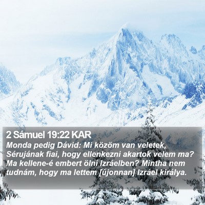 2 Sámuel 19:22 KAR Bible Verse Image