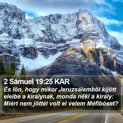 2 Sámuel 19:25 KAR Bible Verse Image