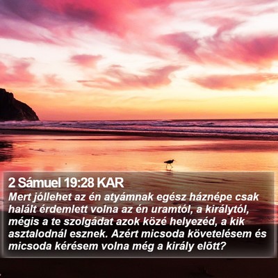 2 Sámuel 19:28 KAR Bible Verse Image