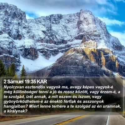2 Sámuel 19:35 KAR Bible Verse Image