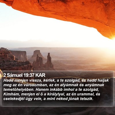 2 Sámuel 19:37 KAR Bible Verse Image