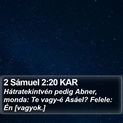2 Sámuel 2:20 KAR Bible Verse Image