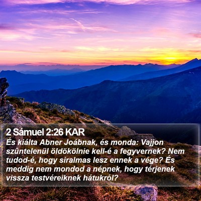 2 Sámuel 2:26 KAR Bible Verse Image