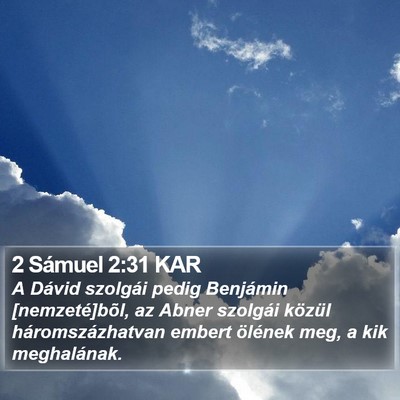 2 Sámuel 2:31 KAR Bible Verse Image