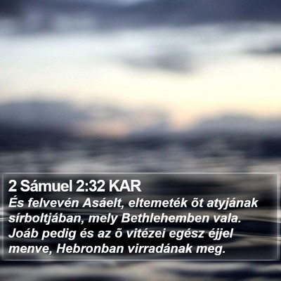 2 Sámuel 2:32 KAR Bible Verse Image