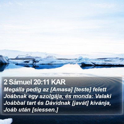 2 Sámuel 20:11 KAR Bible Verse Image