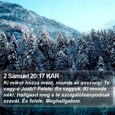 2 Sámuel 20:17 KAR Bible Verse Image