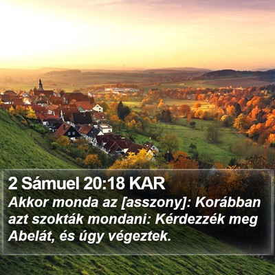 2 Sámuel 20:18 KAR Bible Verse Image