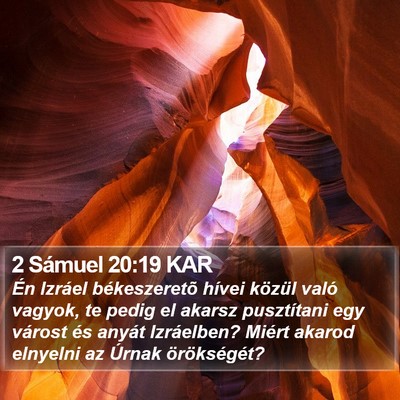 2 Sámuel 20:19 KAR Bible Verse Image