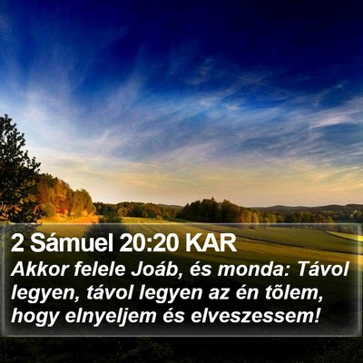 2 Sámuel 20:20 KAR Bible Verse Image