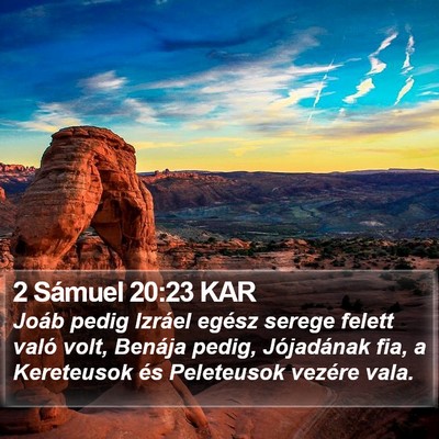 2 Sámuel 20:23 KAR Bible Verse Image