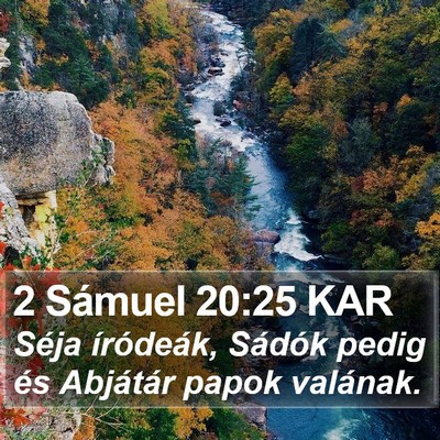 2 Sámuel 20:25 KAR Bible Verse Image