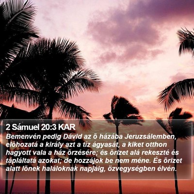 2 Sámuel 20:3 KAR Bible Verse Image