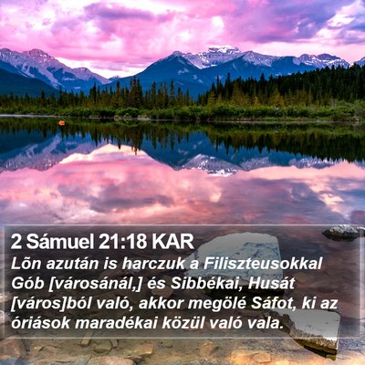 2 Sámuel 21:18 KAR Bible Verse Image
