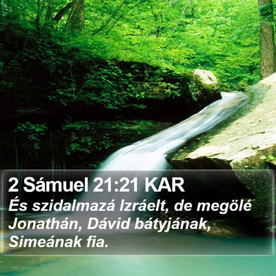 2 Sámuel 21:21 KAR Bible Verse Image