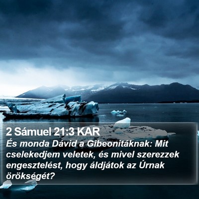 2 Sámuel 21:3 KAR Bible Verse Image