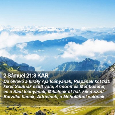 2 Sámuel 21:8 KAR Bible Verse Image