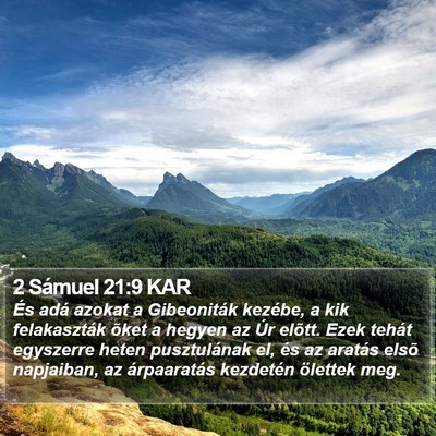 2 Sámuel 21:9 KAR Bible Verse Image